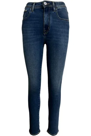Jacob Cohen Jeans, Dames, Blauw, W28, Katoen, Slim High Waist Olivia Jeans - Blauw