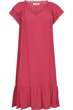 Co`Couture Kleedjes, Dames, Roze, XS, Katoen, Sunrise Crop Jurk