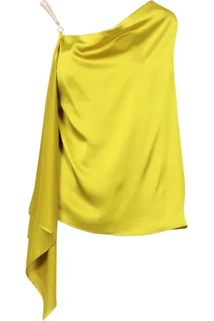 SIMONA CORSELLINI Tops, Dames, Groen, M, Groene Zijdeblend Mouwloze Top