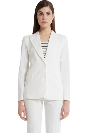 VICOLO Jassen, Dames, Wit, L, Witte Twee-Knoop Blazer