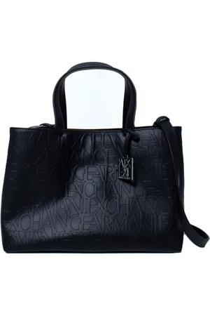Armani Exchange Tassen, Dames, Zwart, ONE Size, Zwarte Schoudertas Handtas