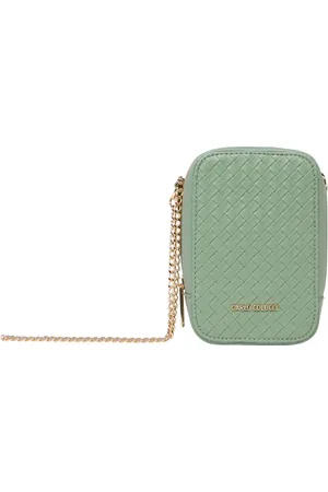 Carlo Colucci Tassen, Dames, Groen, ONE Size, Stijlvolle Geweven Mini Tas