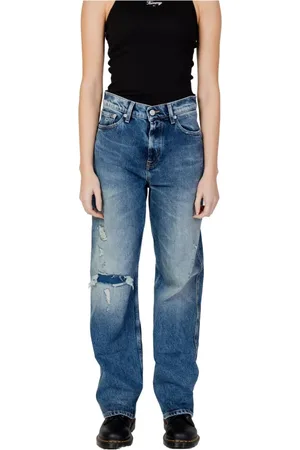 Tommy Hilfiger Jeans, Dames, Blauw, W29 L32, Katoen, Blauwe Katoenen Jeans met Zakken