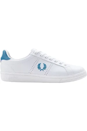 Fred Perry Schoenen, Heren, Wit, 41 EU, Leer, Witte leren tennissneakers