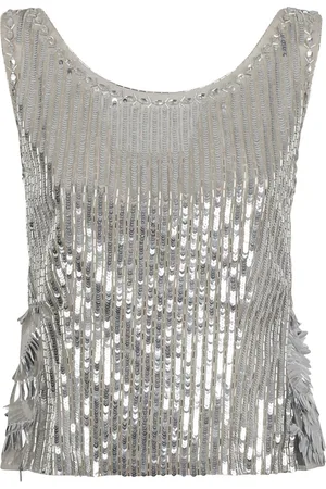Alberta Ferretti Tops, Dames, Grijs, 2Xs, Grijze Top Elegante Stijl
