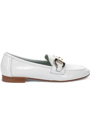 Belle Schoenen, Dames, Wit, 36 EU, Leer, Witte Leren Mocassin