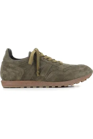 ALBERTO FASCIANI Schoenen, Heren, Groen, 43 EU, Suède, Groene Suède Kurk Zool Sneakers