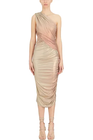 Rick Owens Kleedjes, Dames, Geel, S, Tangerine Degrade Jurk