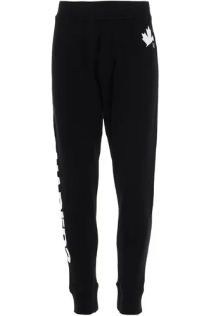 Dsquared2 Broeken, Heren, Zwart, XL, Katoen, Joggerbroek met zijlogo