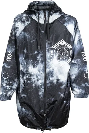 VERSACE Jassen, Heren, Veelkleurig, M, Polyester, Space Couture Windbreaker Jas