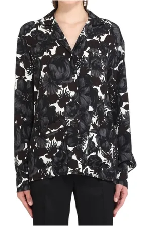 Nº21 Blouses & Shirts, Dames, Veelkleurig, L, Bloemenprint overhemd met knoopsluiting