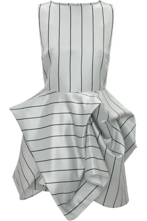 J.W.Anderson Kleedjes, Dames, Veelkleurig, S, Satijn, Peplum Bustier Jurk