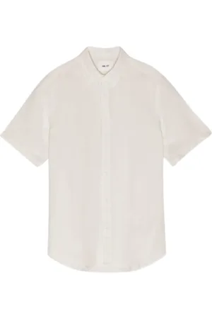 NN.07 Overhemden, Heren, , L, Arne SS Korte Mouw Overhemd Off White
