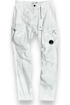C.P. Company Broeken, Heren, Wit, S, Katoen, Witte Cargo Broek Regular Fit
