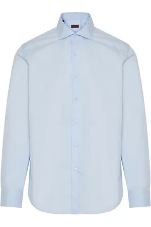BARBA Overhemden, Heren, Blauw, 5Xl, Katoen, Italiaans Katoenen Shirt 100% Katoen