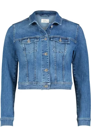 Vera Mont Jassen, Dames, Blauw, 4Xl, Denim, Denim Jassen