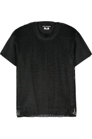 JUNYA WATANABE Tops, Dames, Zwart, M, Zwart Panel T-shirts en Polos