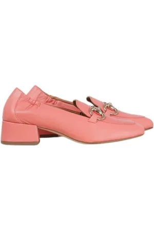 Pedro Miralles Schoenen, Dames, Oranje, 38 EU, Leer, Koraal Loafer met Enkelband