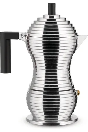 Alessi Interieur, unisex, Grijs, ONE Size, Pulcina Koffiezetapparaat, Aluminium, Zwart