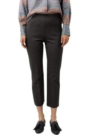 ODEEH Broeken, Dames, Grijs, M, Hoge Taille Elastische Broek