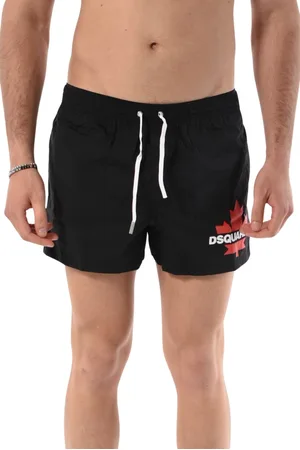 Dsquared2 Badkleding, Heren, Zwart, L, Boxershorts met trekkoord in de taille