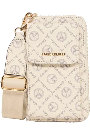 Carlo Colucci Accessoires, Dames, Veelkleurig, ONE Size, Elegante Telefoonportemonnee met Logoprint