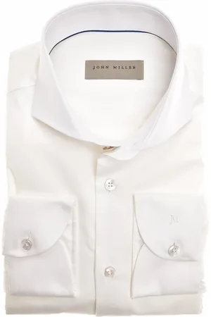 john miller Overhemden, Heren, Wit, 2Xl, Katoen, Witte Business Overhemd Jurk