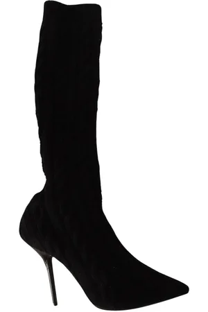 Dolce & Gabbana Schoenen, Dames, Zwart, 38 EU, Zwarte Stretch Soklaarzen