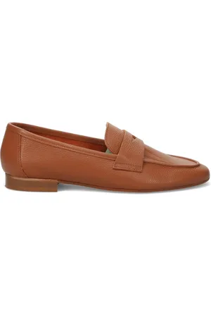 Belle Schoenen, Dames, Bruin, 39 EU, Bruin Leren Mocassin Schoen