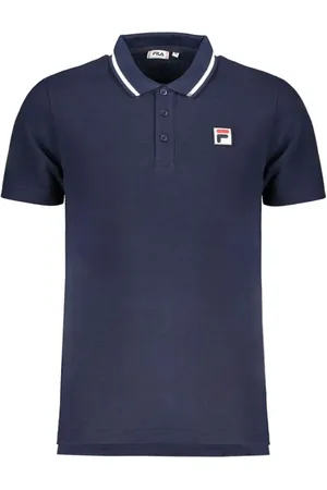 Fila Tops, Heren, Blauw, L, Katoen, Blauw Katoenen Polo Shirt Klassiek Ontwerp