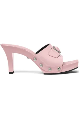VERSACE Schoenen, Dames, Roze, 36 EU, Roze Hoge Hak Sandalen