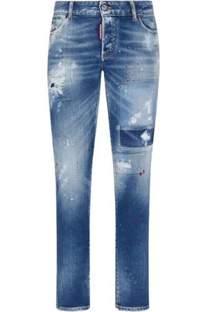 Dsquared2 Jeans, Dames, Blauw, S, Katoen, Jennifer Ripped Jeans