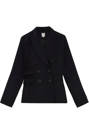 Inès de la Fressange Jassen, Dames, Blauw, S, Wol, Marineblauwe Maurice wollen jas Niet Langer Gebruikt
