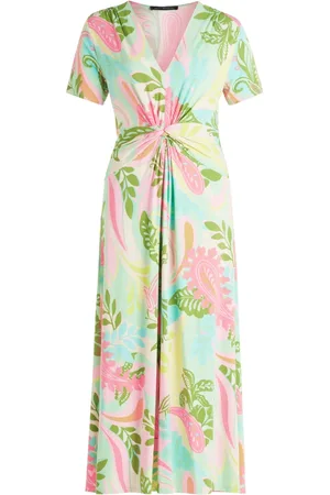Betty Barclay Kleedjes, Dames, Veelkleurig, 3Xl, Leer, Gerimpelde Midi Jurk