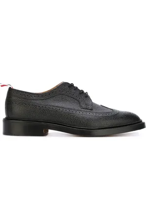 Thom Browne Schoenen, Heren, Zwart, 42 1/2 EU, Elegante Platte Schoenen