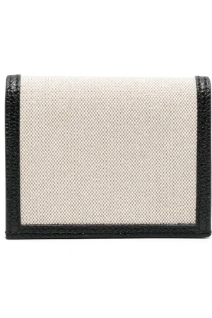 Thom Browne Accessoires, Dames, , ONE Size, Leer, Dubbele Kaarthouder