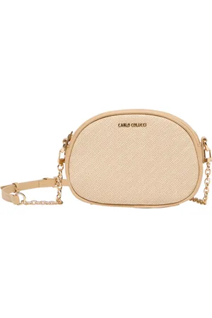 Carlo Colucci Tassen, Dames, , ONE Size, Stijlvolle Bastoptik Schoudertas