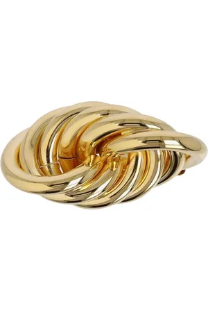 Jil Sander Accessoires, Dames, Geel, ONE Size, Elegante Messing Broche