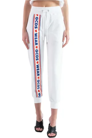 GCDS Broeken, Dames, Wit, S, Sporty Pants