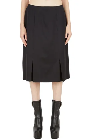 RAF SIMONS Rokken, Dames, Zwart, S, Polyester, Hoge Taille Geplooide Rok