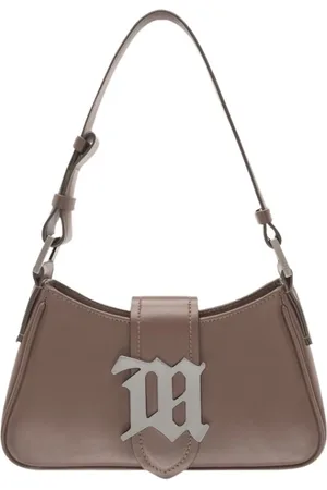 MISBHV Tassen, Dames, Bruin, ONE Size, Leer, Kleine Leren Schoudertas
