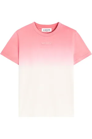 Lanvin Tops, Dames, Veelkleurig, S, Katoen, Gradient Dip Dye Jogging T-shirt