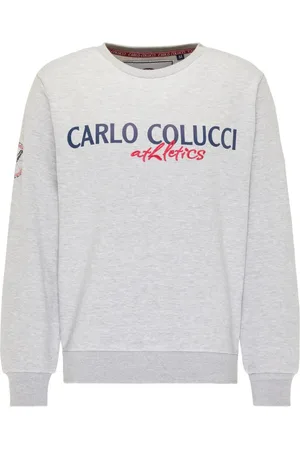 Carlo Colucci Sweatshirts & Hoodies, Heren, Grijs, 2Xl, Unieke Atletico Sweatshirt