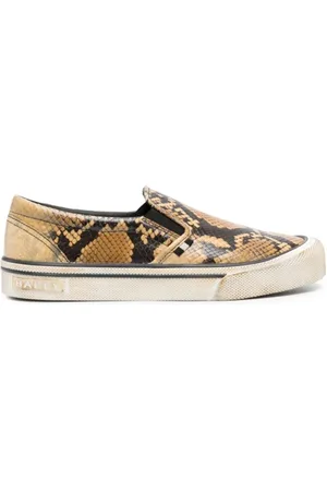 Bally Schoenen, Dames, Bruin, 39 EU, Leer, Bruine Slip-on Sneakers