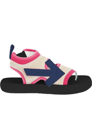 OFF-WHITE Schoenen, Dames, Veelkleurig, 38 EU, Suède, Neopreen en suède sandalen