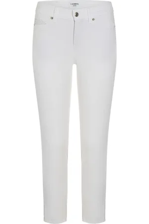 Cambio Jeans, Dames, Wit, S, Denim, Korte Denim Jeans