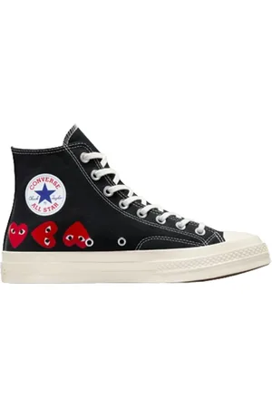 Comme des Garçons Schoenen, Heren, Zwart, 42 1/2 EU, Hart Sneakers Verhoog Je Stijl