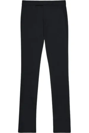 Helmut Lang Broeken, Dames, Zwart, S, Katoen, Elastische katoenen chino met ritssluiting