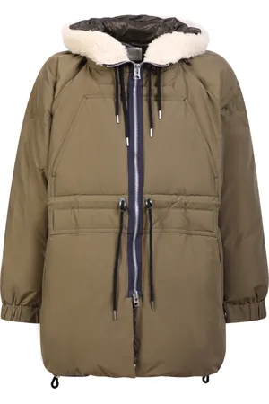 SACAI Jassen, Heren, Groen, S, Wol, Khaki donsjack met capuchon