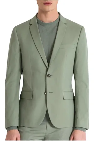 Antony Morato Jassen, Heren, Groen, M, Katoen, Salie Groen Modern Pak Jas